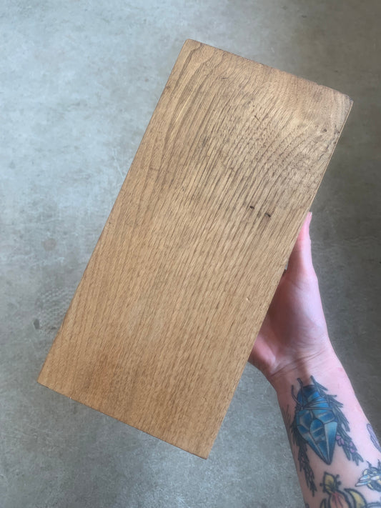 Gould N Lathe Woodwork - Large Oak Wood Vase