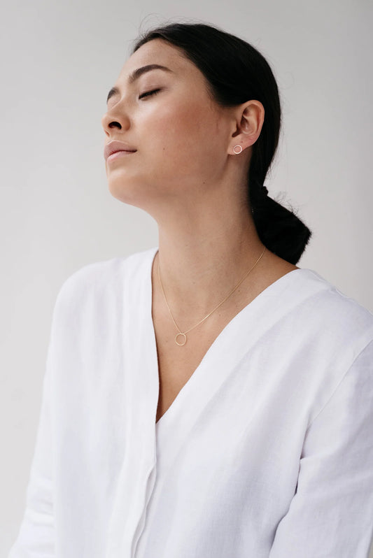 Studio Adorn - 9ct Gold Mini Open Circle Necklace