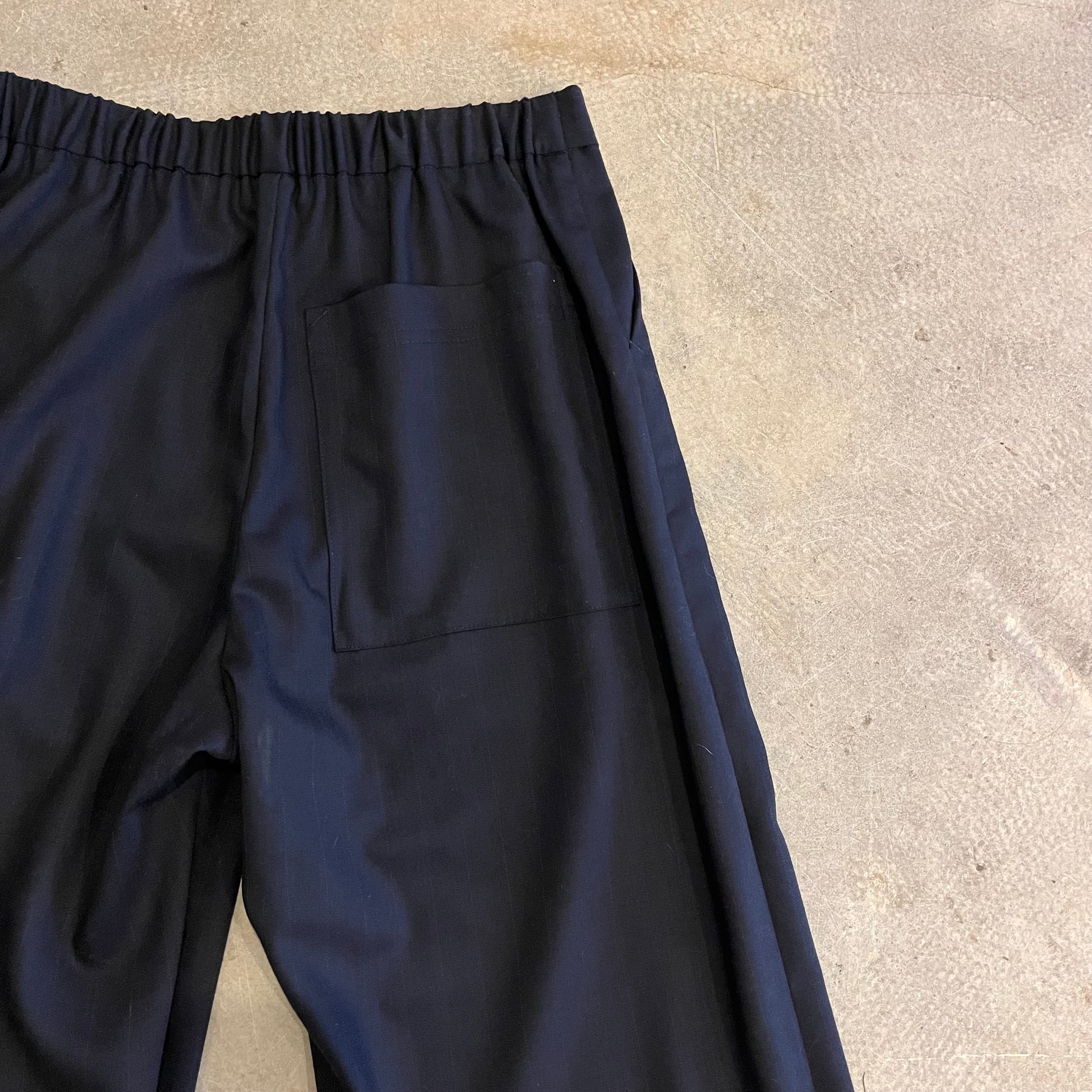 Crop Clothing - Navy Pinstripe Workwear Trousers | Atwin Store UK