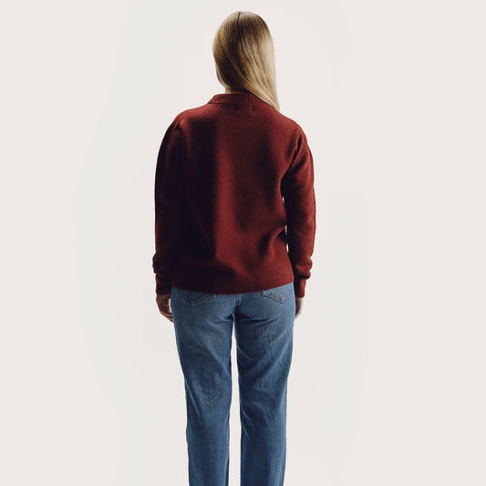 The Gather - The Josie Cashmere Jumper in Port