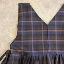 Load image into Gallery viewer, Amber Brown - Pinafore Top In Brown Check | Atwin UK
