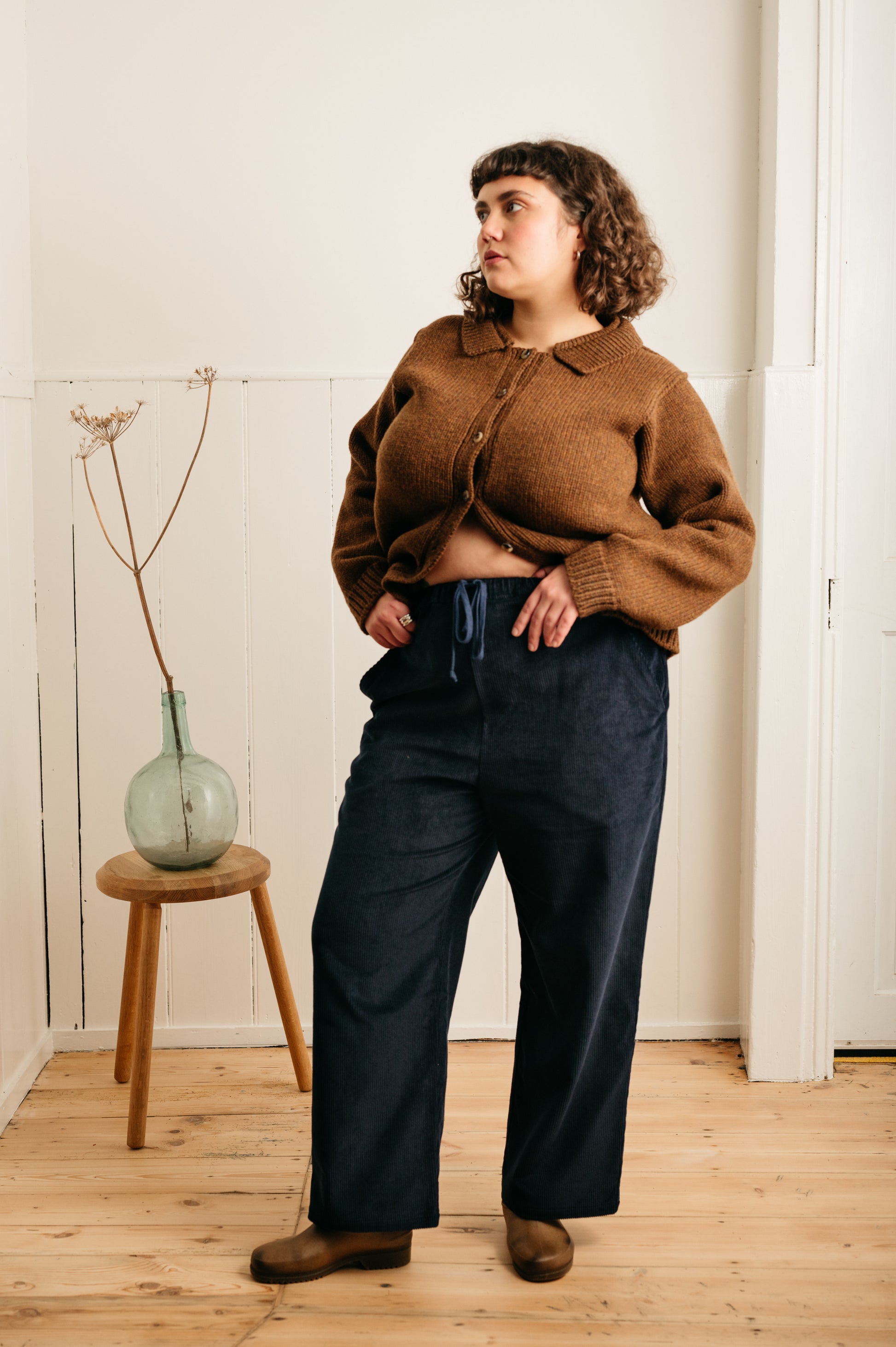 Atwin - The Daily Trouser In Navy Corduroy | Atwin Store UK