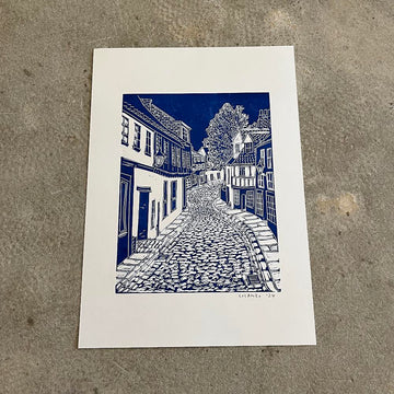 Bosanko Prints - Norwich Elm Hill Lino Print
