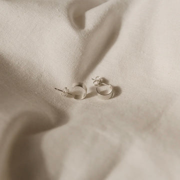 Studio Adorn - Mini Huggy Hoops In Silver