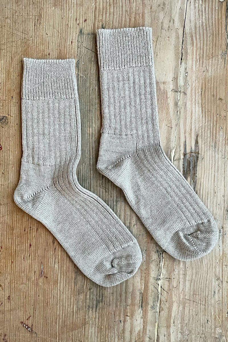 Three pairs of Elwin ribbed socks in gray
