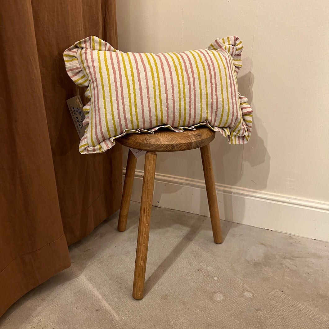 Kez Prints - Linen Ruffle Cushion