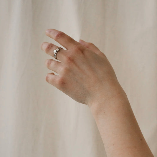 Studio Adorn - Zero Waste Gold And Silver Pebble Ring
