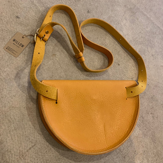 Willow Leather - Half Moon Large Bag In Textured Yellow