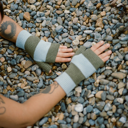 Lily Em Knitwear - Sailor Fingerless Mittens