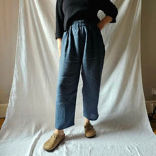 Load image into Gallery viewer, Clement House - Betty Trousers In Deep Ocean Stripe
