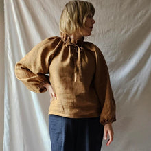 Load image into Gallery viewer, Clement House - Lulu Blouse in Tawny Plum Check
