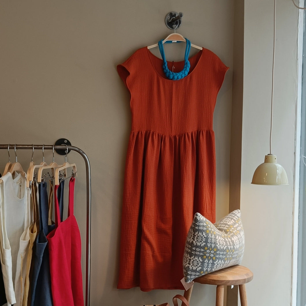 Seen Studio - The Summer Slouch Dress In Rust