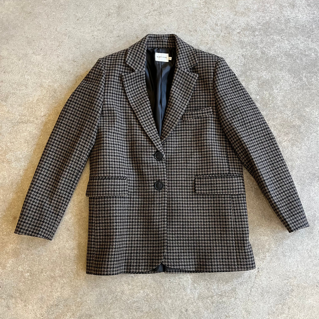 The New Society - Noelle Blazer In Houndstooth Wool