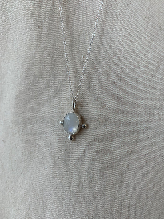 Smith & Strange - Rainbow Moonstone Silver Necklace