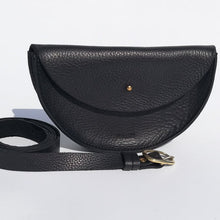 Load image into Gallery viewer, Willow Leather - Half Moon Mini Bag In Textured Black
