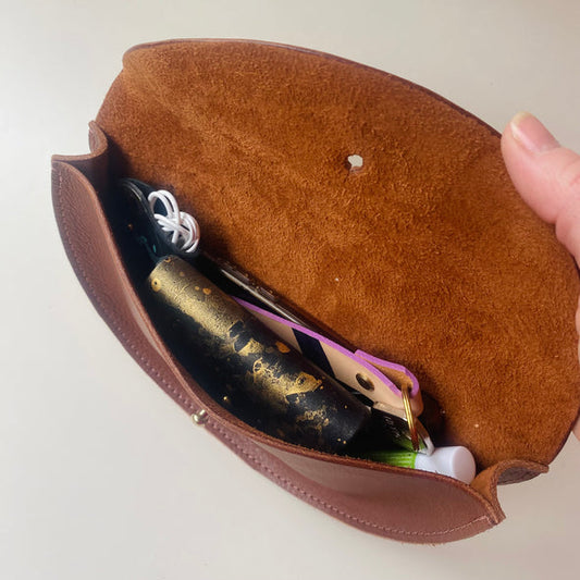 Willow Leather - Half Moon Mini Bag In Textured Tan