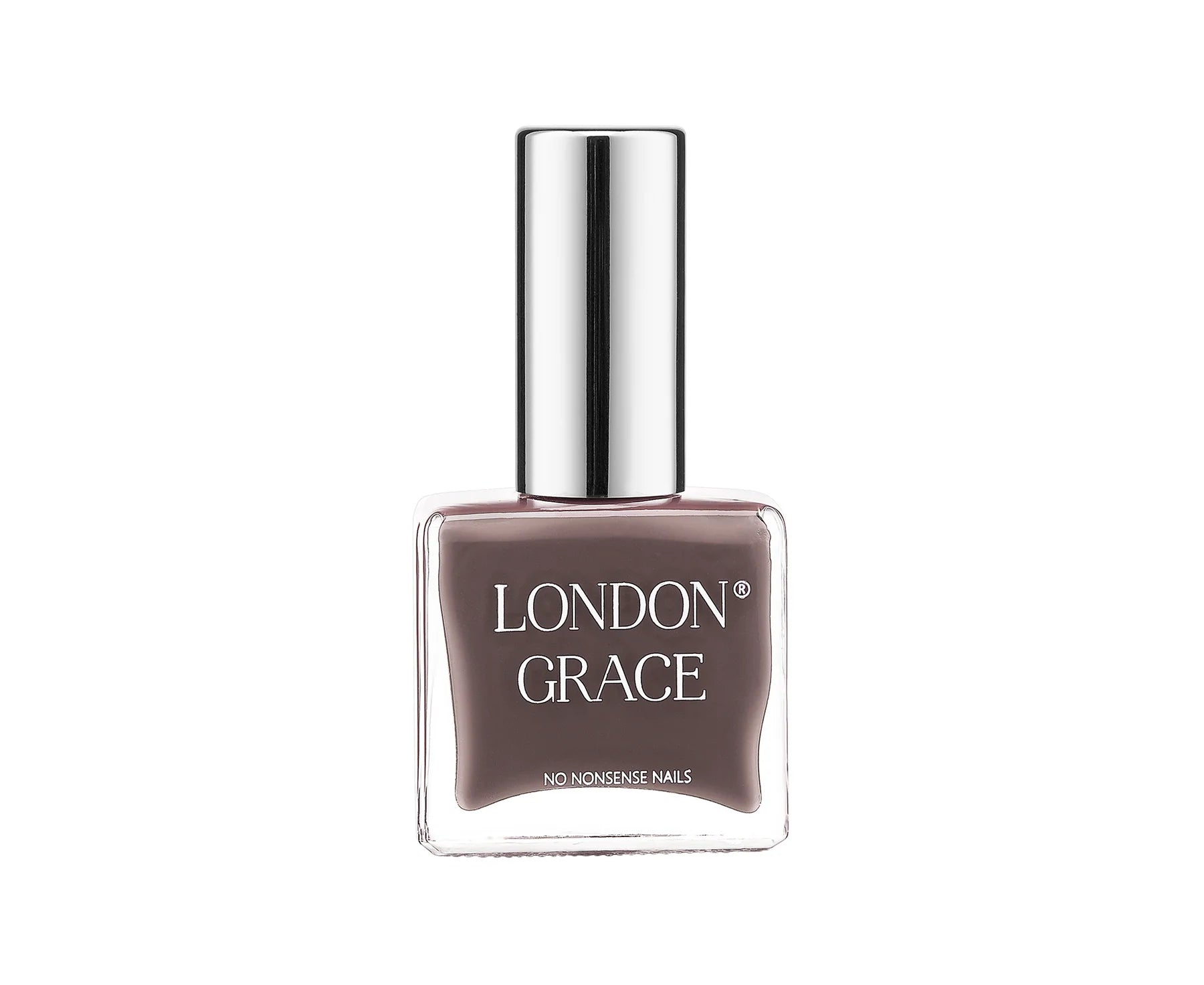 Nail polish bottle with 'London Grace' branding on a white background