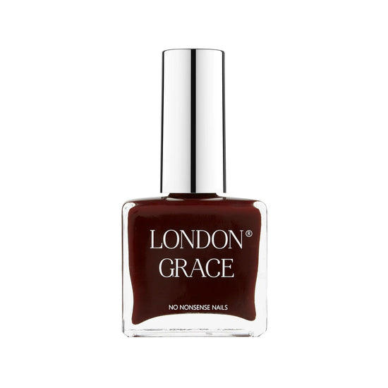 Nail polish bottle with 'London Grace' branding on a white background