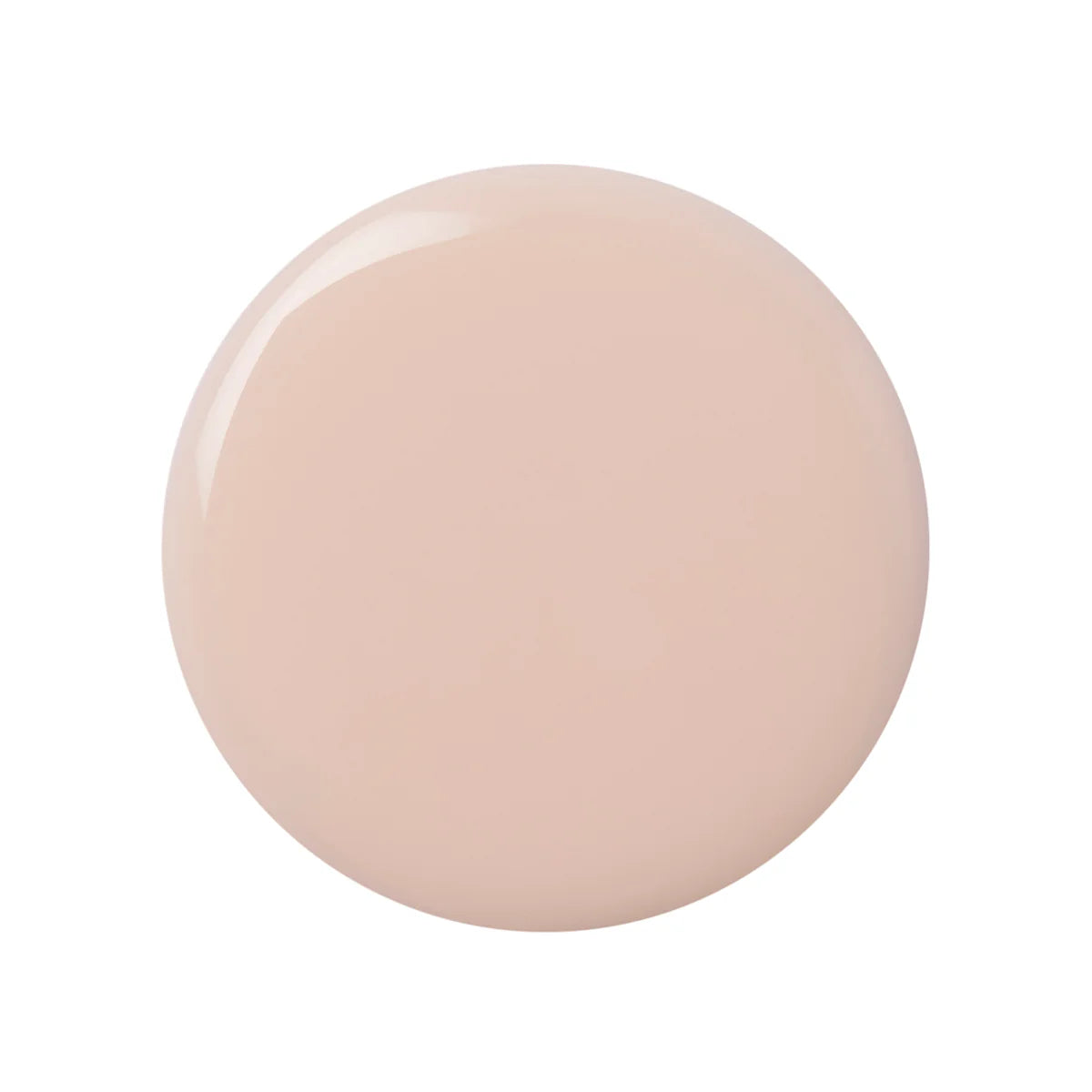 a sample spot of pink nail polish on a white background