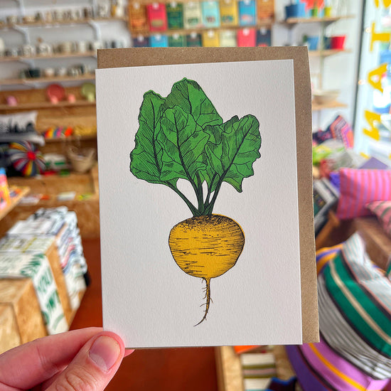 turnip illustration greetings card