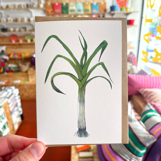 leek illustration greetings card