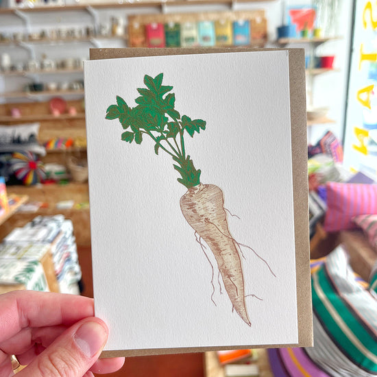 parsnip illustration greetings card
