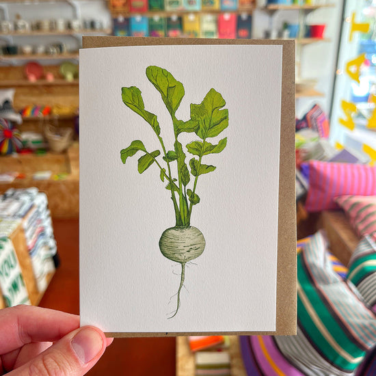radish illustration greetings card