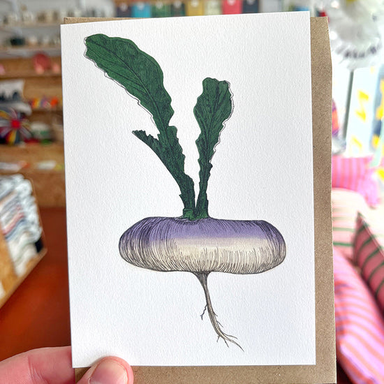 turnip illustration greetings card