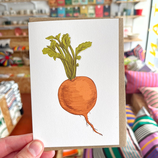 turnip illustration greetings card