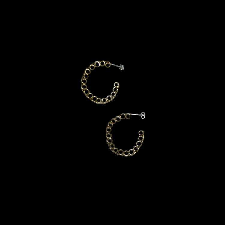 Kano - Small Spiralis Brass Hoops