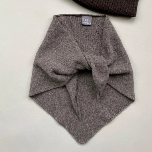 Taupe scarf on a white background