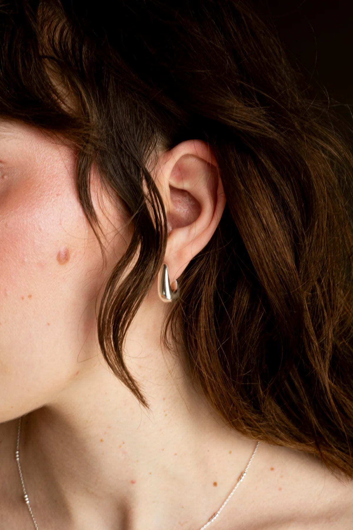 Solid silver curl studs studio adorn