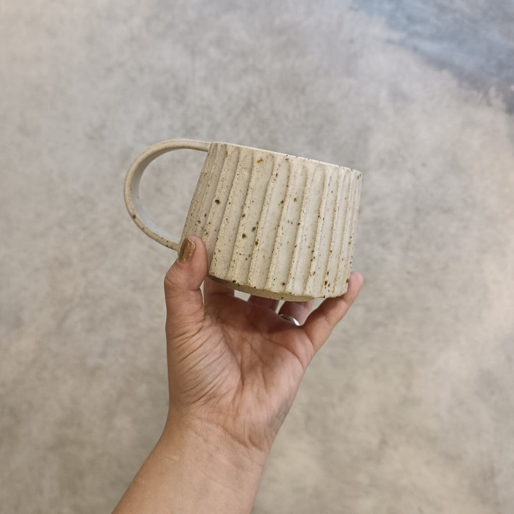 Ceramics By Alex - Tea Mug In Speckled White