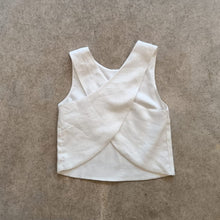 Load image into Gallery viewer, Crop Clothing - Cross Back Top In White
