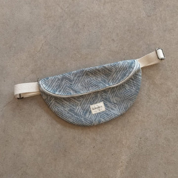 Kikame Apparel - Cross Body  Bag In Azure Zig Zag Weave
