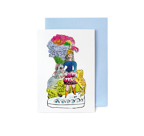 Yes! Paper Goods - Lion + Tiger Girl - Courage & Strength Greetings Card
