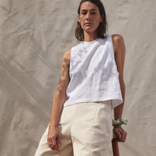 Load image into Gallery viewer, Kaely Russell Studio - Tie Vest In White
