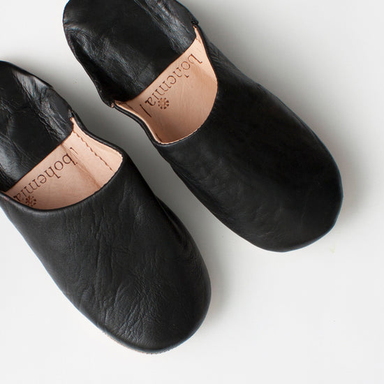 Bohemia Design Babouche Slippers In Black | ATWIN Store UK