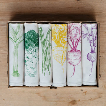 Lottie Day - Garden Vegetable 6 Piece Napkin Set