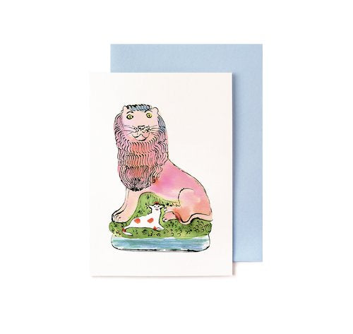 Yes Paper Goods - Lion and Lamb Staffordshire Ceramic Greeting Card