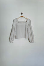 Load image into Gallery viewer, Seersucker square neck top | handmade cotton blouse 
