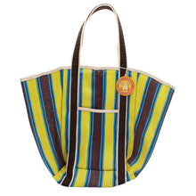 Load image into Gallery viewer, Rex London - Large Woven Recycled Plastic Tote Bag In Brown
