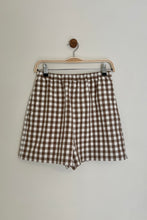 Load image into Gallery viewer, Atwin The Label - The Shorts In Brown Gingham Cotton
