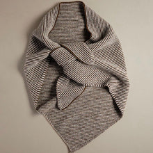 Load image into Gallery viewer, Rove Knits - Triangle Scarf In Cedar Brown Stripe
