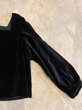 Load image into Gallery viewer, Atwin The Label - Black Velvet Square Neck Top
