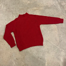 Load image into Gallery viewer, Elwin- Moss Stitch Funnel Neck Sweater In Red
