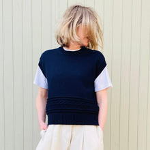 Load image into Gallery viewer, Charl Knitwear - West Vest In Dark Navy Blue
