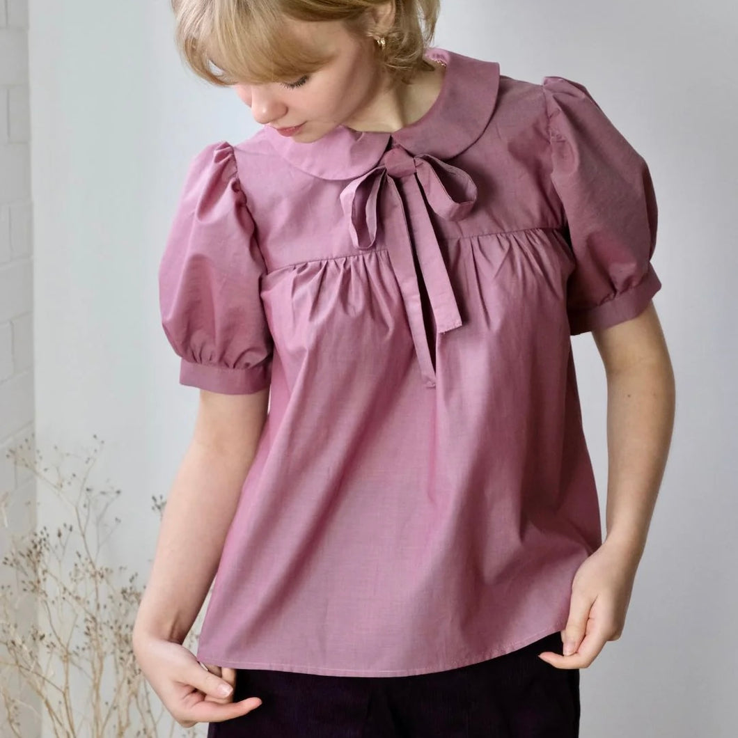 Withnell Studios - Dulcie Blouse In Pink Shot Poplin