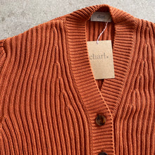 Load image into Gallery viewer, Charl Knitwear - Mellis Cotton Cardigan In Cromer Orange
