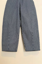 Load image into Gallery viewer, Atwin The Label - The Barrel Leg Trousers In Striped Indigo Denim
